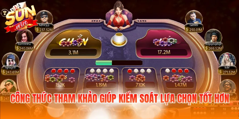 Công thức tham khảo giúp kiểm soát lựa chọn tốt hơn